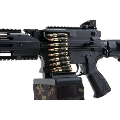 G&G CM16 LMG (コンバットマシン) ステルス エアガン AEG ライフル - ブラック-AIRSOFT GOGO エアガン・サバゲー用品通販