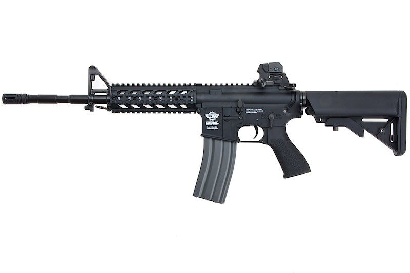 G&G CM16 レイダーL（コンバットマシン）エアソフトM4電動ライフル - ブラック-AIRSOFT GOGO エアガン・サバゲー用品通販