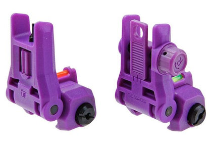 G&G デュアルプロファイル ファイバーオプティック フリップアップサイト - 紫-AIRSOFT GOGO エアガン・サバゲー用品通販
