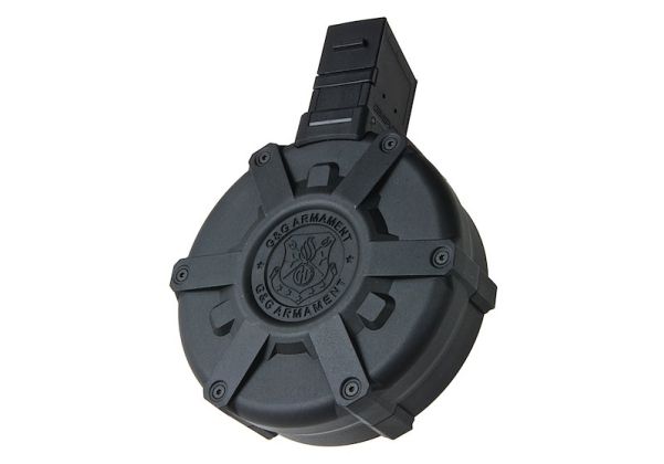 G&G PCC45 ドラムマガジン（1500発エアソフトマガジン、ブラック）-AIRSOFT GOGO エアガン・サバゲー用品通販