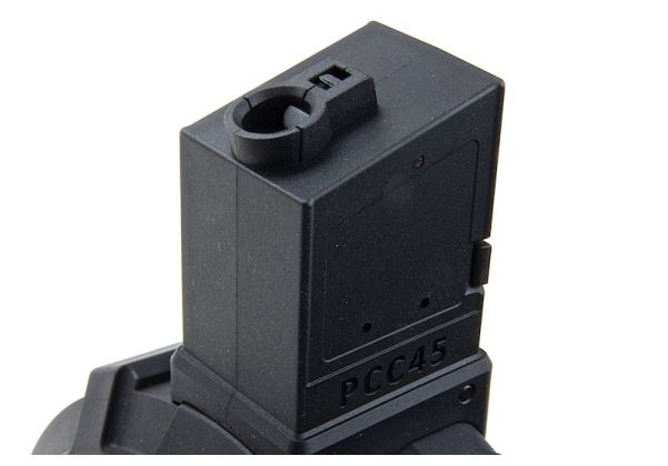 G&G PCC45 ドラムマガジン（1500発エアソフトマガジン、ブラック）-AIRSOFT GOGO エアガン・サバゲー用品通販