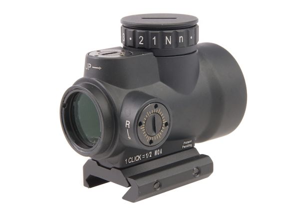 GK Tactical MROスタイル 赤ドットリフレックスサイト（GEIスーパープレシジョンMROシリーズ光学マウント付き） - ブラック-AIRSOFT GOGO エアガン・サバゲー用品通販