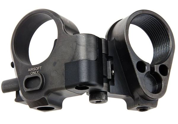 GK Tactical製ステンレススチール製折りたたみストックアダプター（Tokyo Marui/VFC(Umarex) M4エアソフトGBBライフル用） - ブラック-AIRSOFT GOGO エアガン・サバゲー用品通販