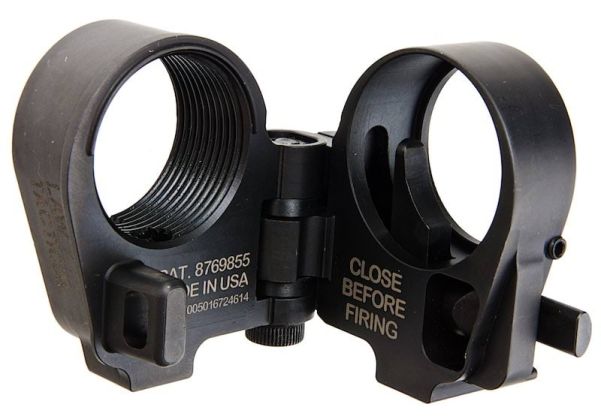 GK Tactical製ステンレススチール製折りたたみストックアダプター（Tokyo Marui/VFC(Umarex) M4エアソフトGBBライフル用） - ブラック-AIRSOFT GOGO エアガン・サバゲー用品通販