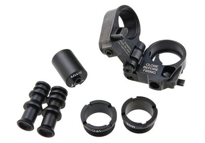 GK Tactical製ステンレススチール製折りたたみストックアダプター（Tokyo Marui/VFC(Umarex) M4エアソフトGBBライフル用） - ブラック-AIRSOFT GOGO エアガン・サバゲー用品通販