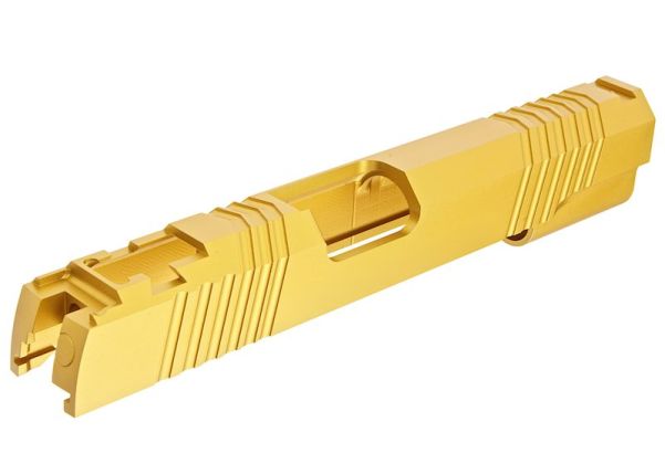GK タクティカル アルミニウム / アルミ 銀 スタンダード GBBスライド Tokyo Marui ハイキャパ / 1911 GBB シリーズ用 - 金(きん)-AIRSOFT GOGO エアガン・サバゲー用品通販
