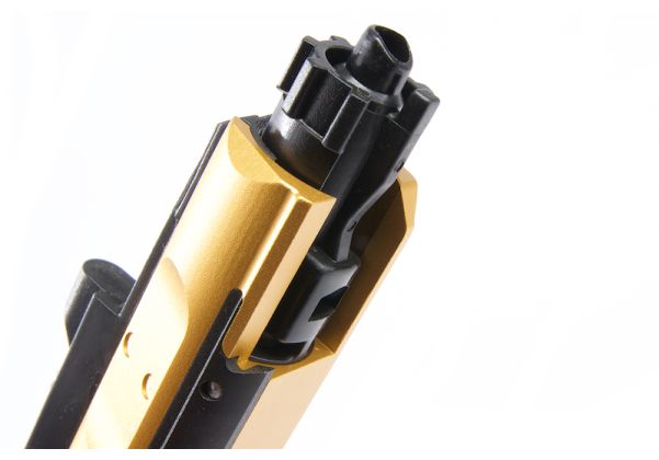 G&P MWS 鍛造アルミ コンプリートボルトキャリアグループセット Tokyo Marui バッファーーチューブ用 - 金(きん)-AIRSOFT GOGO エアガン・サバゲー用品通販