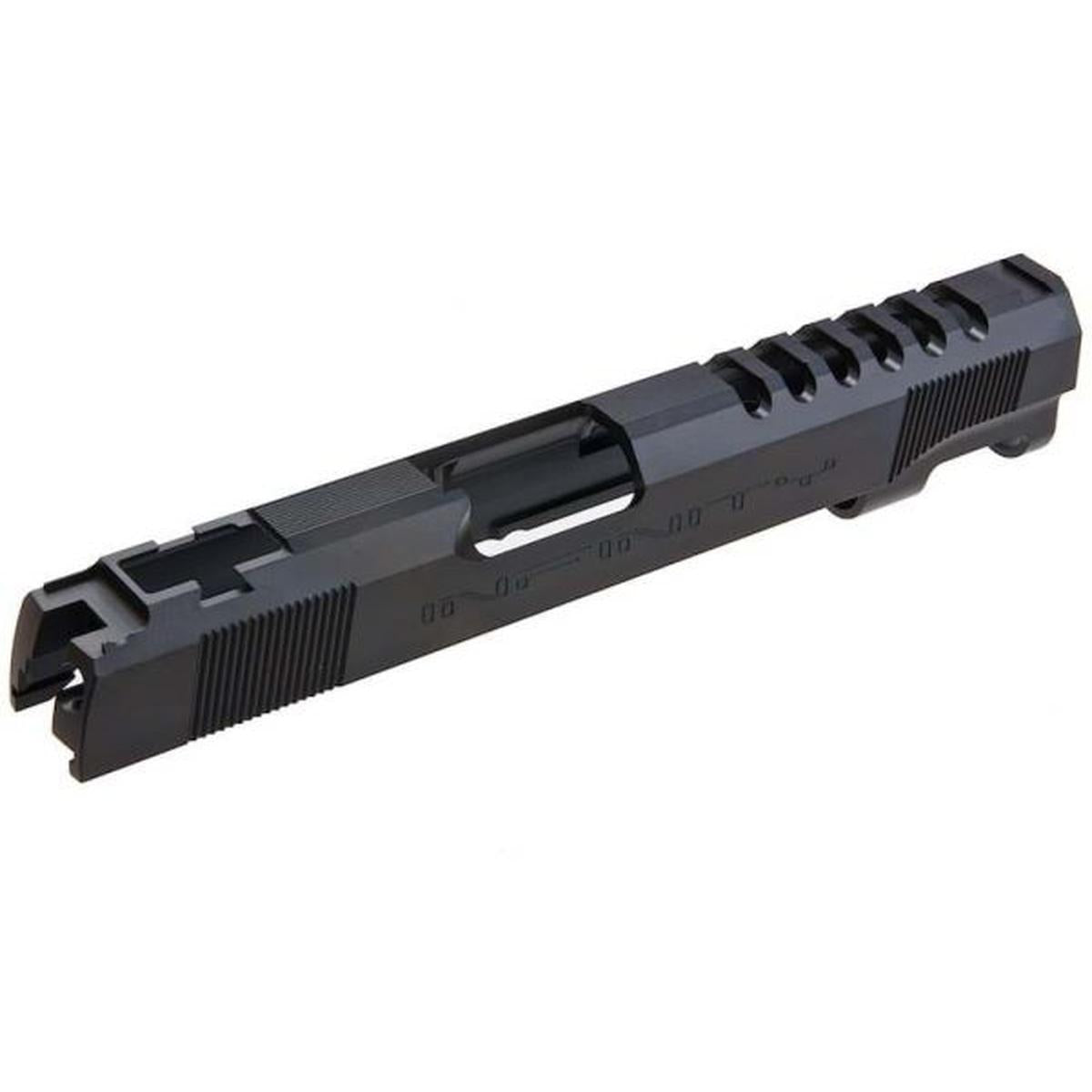 GUARDER 東京マルイ ハイキャパ 5.1 ゴールド マッチ スライド 軽量ノズルハウジング付き (スチール CNC、インフィニティ、BK)-AIRSOFT GOGO エアガン・サバゲー用品通販
