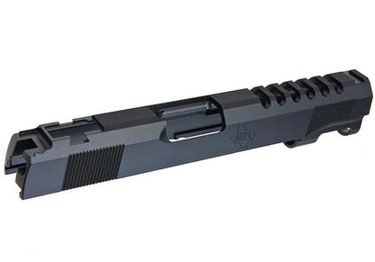 Guarder Tokyo Marui ハイキャパ 5.1 金(きん)マッチGBBスライド 軽量ノズルハウジング付き (スチールCNC、STIカスタム、ブラック)-AIRSOFT GOGO エアガン・サバゲー用品通販