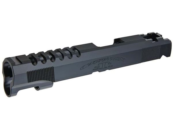 Guarder Tokyo Marui ハイキャパ 5.1 金(きん)マッチGBBスライド 軽量ノズルハウジング付き (スチールCNC、STIカスタム、ブラック)-AIRSOFT GOGO エアガン・サバゲー用品通販
