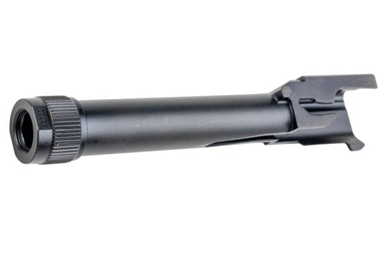 Guarder製 G45スタイルスクリュー切りアウターバレル（Tokyo Marui G17 Gen 5 MOS GBB用）（スチールCNC加工、14mm逆スクリュー、ブラック）-AIRSOFT GOGO エアガン・サバゲー用品通販