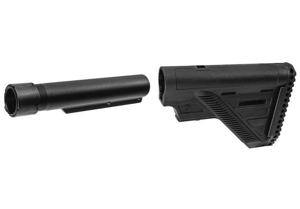 Guns Modify VFC HK416 GBB A5スタイル スリムストック（A5スタイル 一体型(いったいけい)バッファーーチューブセット付き）（CNC、BK）-AIRSOFT GOGO エアガン・サバゲー用品通販