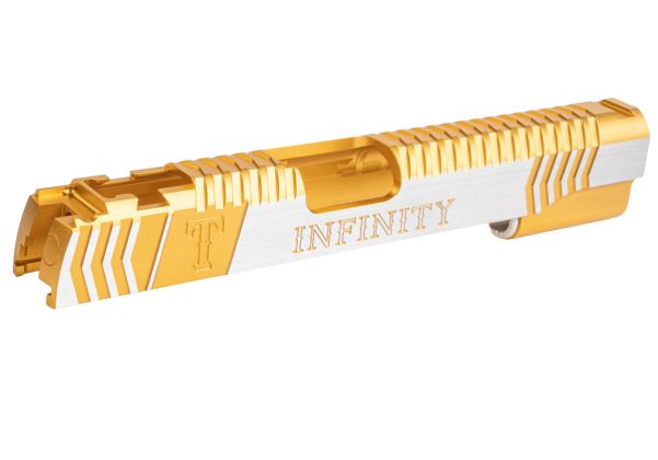 Gunsmith Bros インフィニティレンジャーズ Tokyo Marui ハイキャパ GBB ピストル用 シングルGBBスライド - 金(きん) 2トーン-AIRSOFT GOGO エアガン・サバゲー用品通販