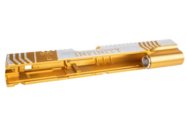 Gunsmith Bros インフィニティレンジャーズ Tokyo Marui ハイキャパ GBB ピストル用 シングルGBBスライド - 金(きん) 2トーン-AIRSOFT GOGO エアガン・サバゲー用品通販