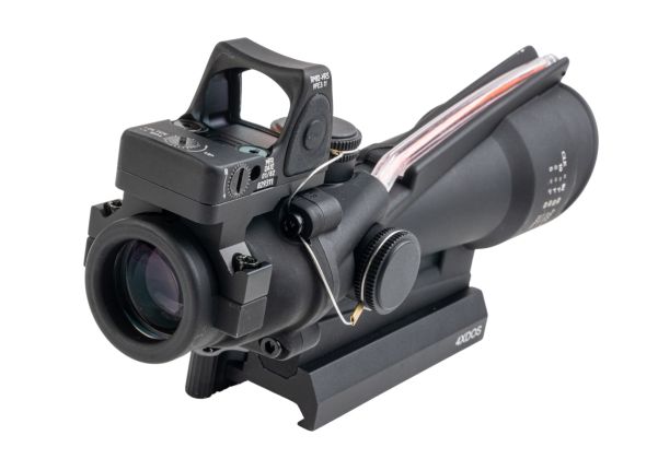 HOLY WARRIOR TA11 ACOG 3.5倍 RMRファイバーオプティックイルミネーションライフルスコープ - ブラック-AIRSOFT GOGO エアガン・サバゲー用品通販