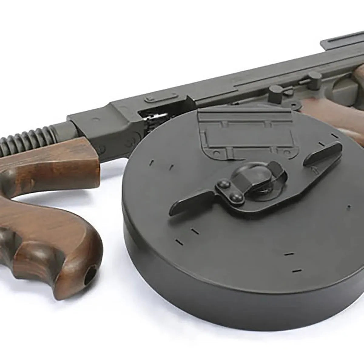King Arms 450 ラウンド ドラムマガジン M1928 シカゴ AEG (MAG-43) 用 - ブラック-AIRSOFT GOGO エアガン・サバゲー用品通販