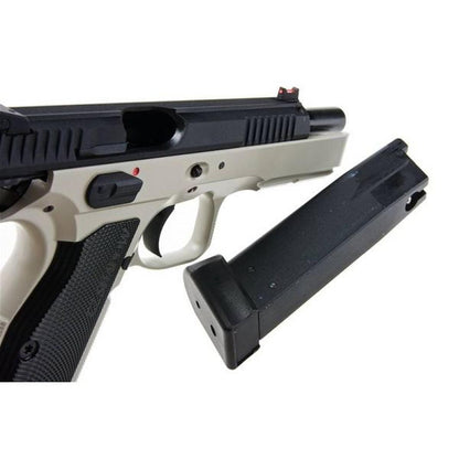 KJ WORKS CZ SHADOW 2 GBB エアソフト ピストル - アーバン グレー フレーム (ASG ライセンス)-AIRSOFT GOGO エアガン・サバゲー用品通販