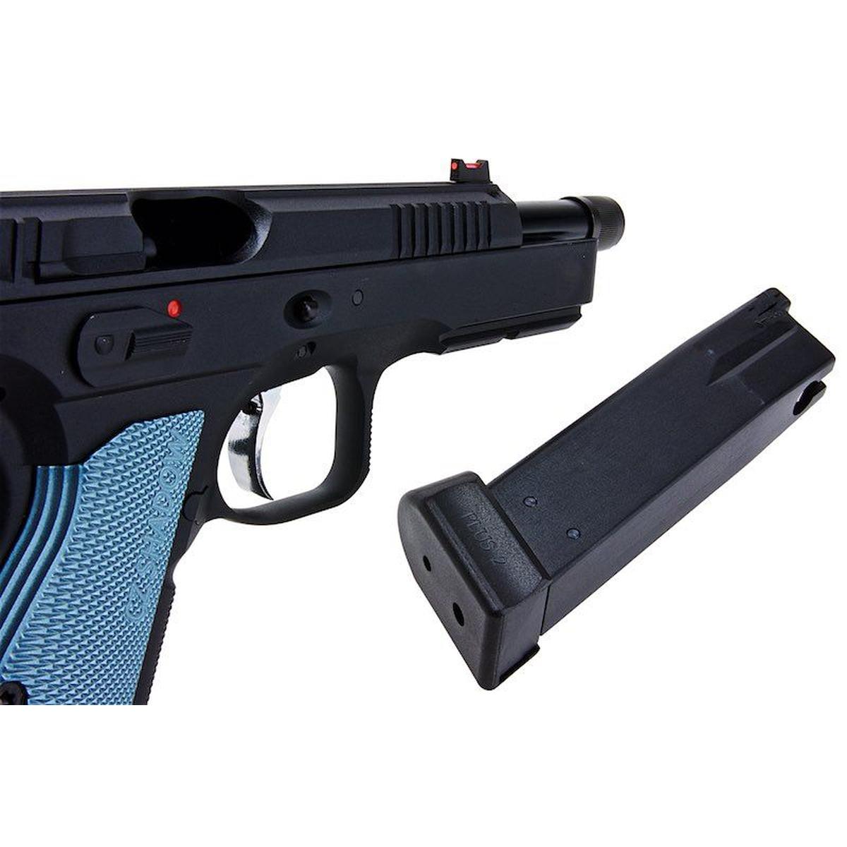 KJ WORKS CZ シャドウ 2 GBB エアソフト ピストル - ネジ付きバレル バージョン (ASG ライセンス)-AIRSOFT GOGO エアガン・サバゲー用品通販