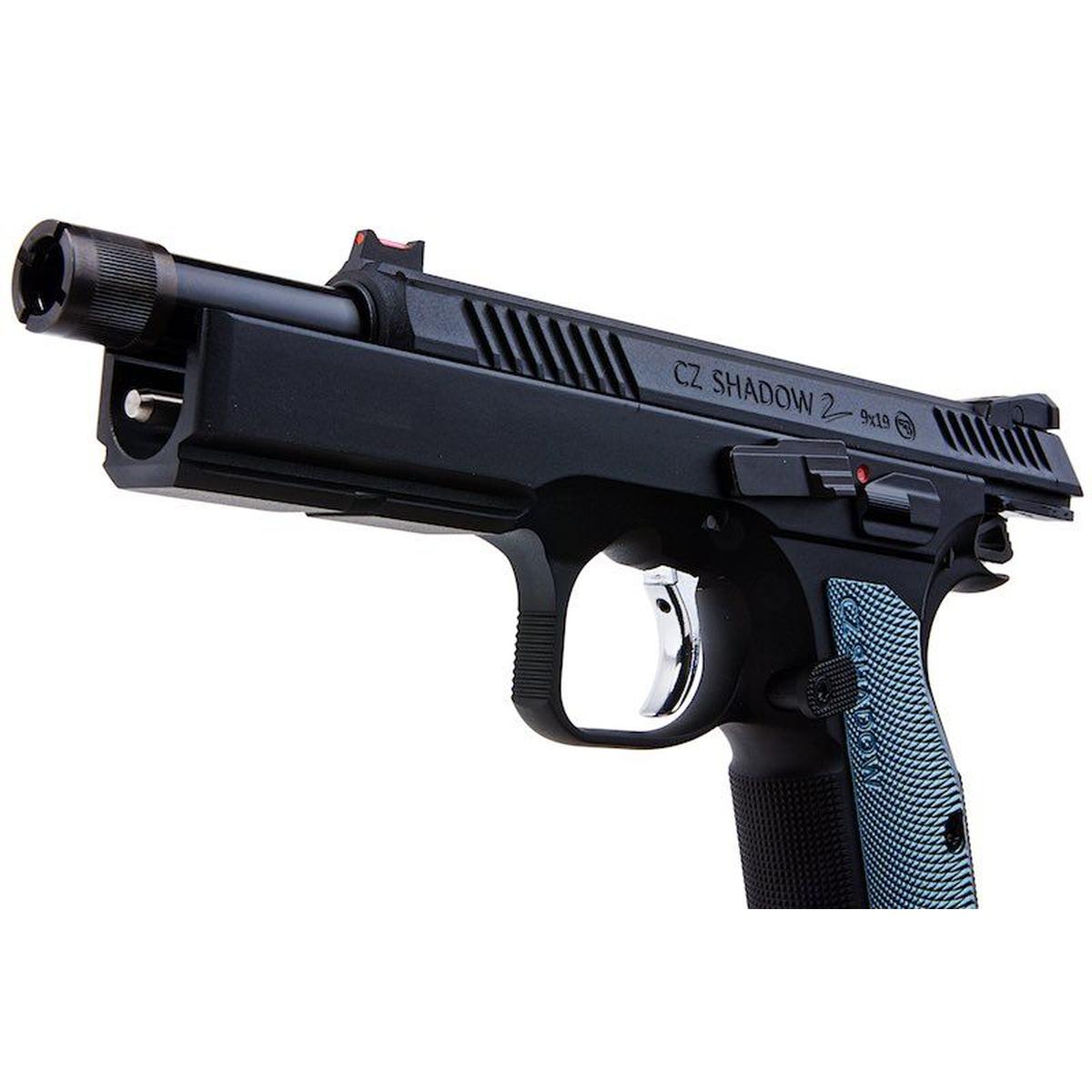 KJ WORKS CZ シャドウ 2 GBB エアソフト ピストル - ネジ付きバレル バージョン (ASG ライセンス)-AIRSOFT GOGO エアガン・サバゲー用品通販
