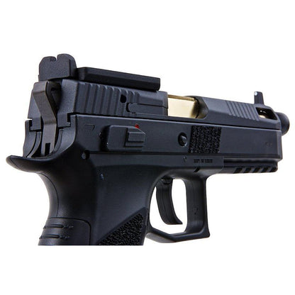 KJ WORKS P-09 CO2 GBB エアソフトピストル (光学対応) - ブラック (ネジ付きアウターバレル)-AIRSOFT GOGO エアガン・サバゲー用品通販