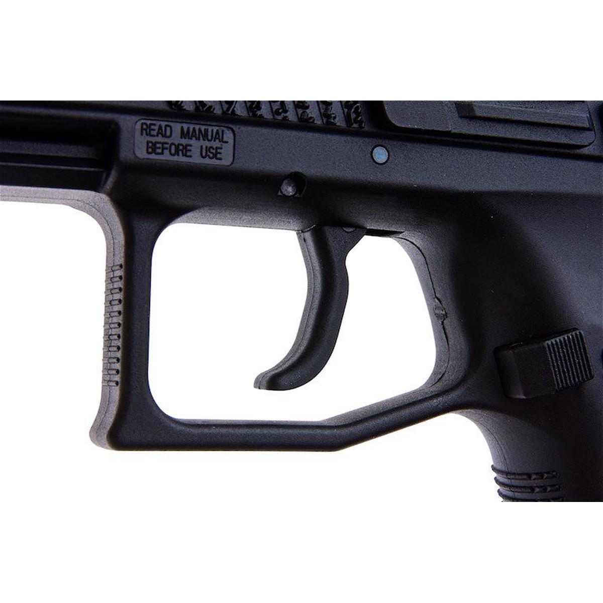 KJ WORKS P-09 CO2 GBB エアソフトピストル (光学対応) - ブラック (ネジ付きアウターバレル)-AIRSOFT GOGO エアガン・サバゲー用品通販