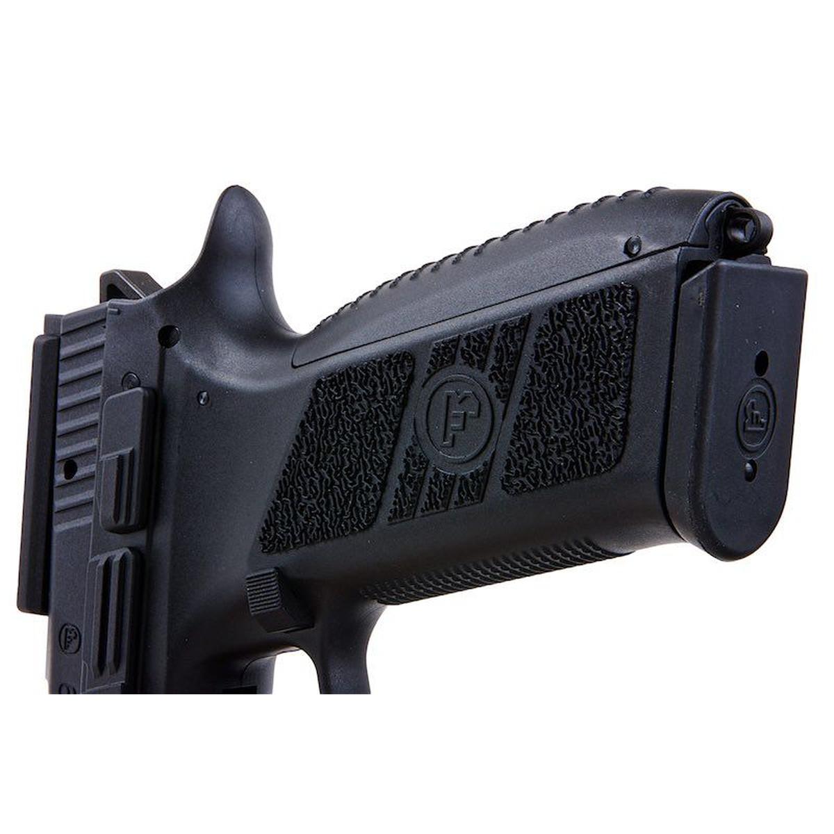 KJ WORKS P-09 CO2 GBB エアソフトピストル (光学対応) - ブラック (ネジ付きアウターバレル)-AIRSOFT GOGO エアガン・サバゲー用品通販