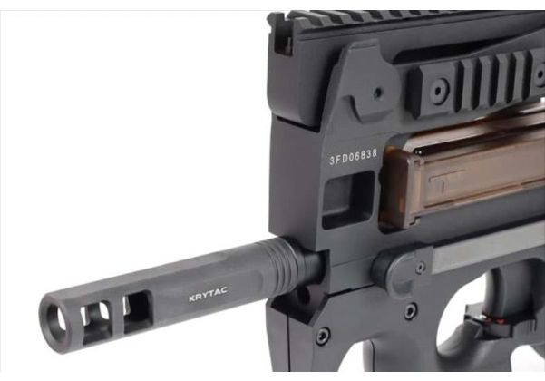 KRYTAC P90 バレルエクステンションアセンブリー - ブラック-AIRSOFT GOGO エアガン・サバゲー用品通販
