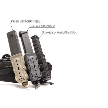 Laylax (バトル スタイル) バイト マグ SMG クイック マグ ホルダー シングル パック - タイガー-AIRSOFT GOGO エアガン・サバゲー用品通販