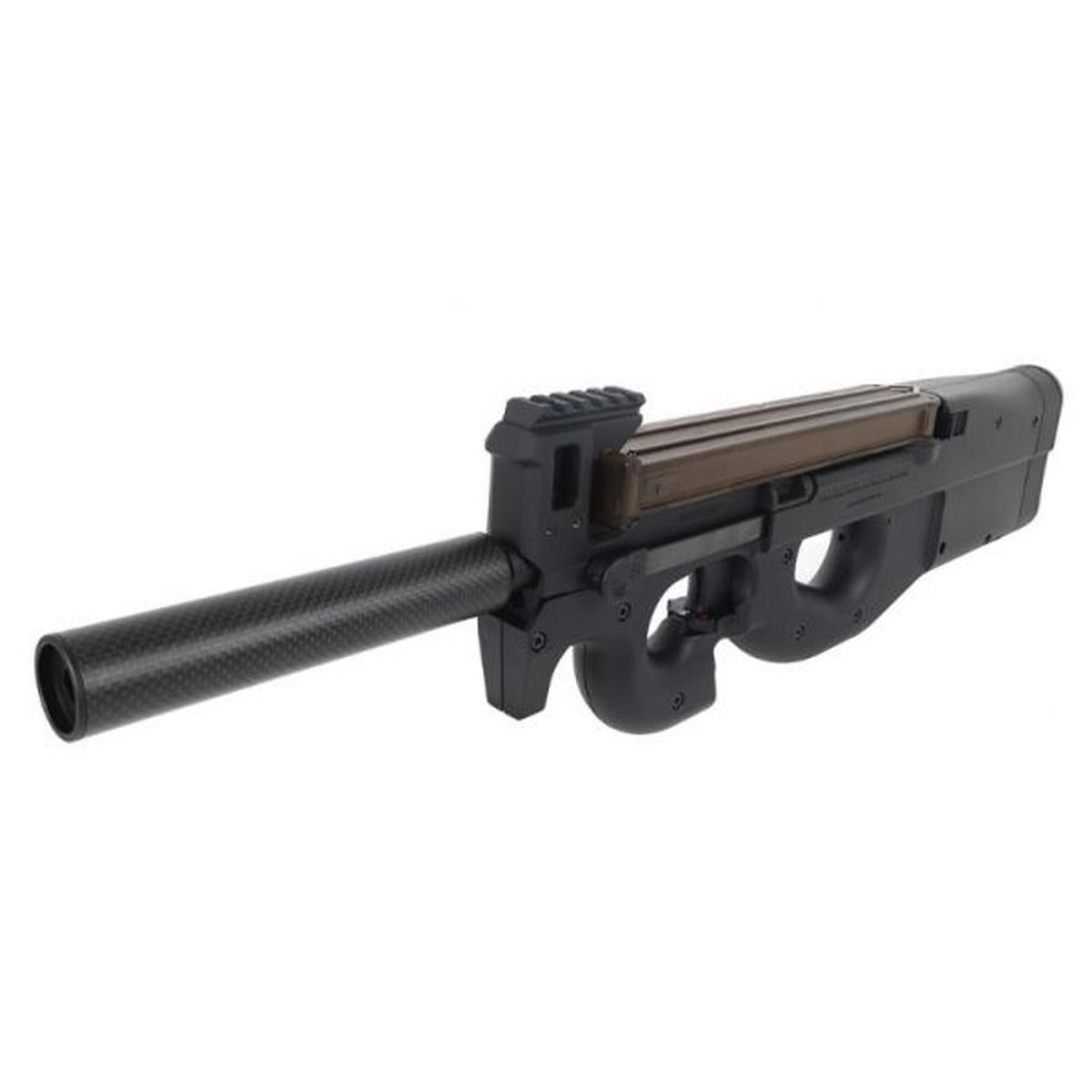 LAYLAX MODE-2 カーボンファイバー製FATサイレンサー (逆ネジ14MM、L:150MM)-AIRSOFT GOGO エアガン・サバゲー用品通販