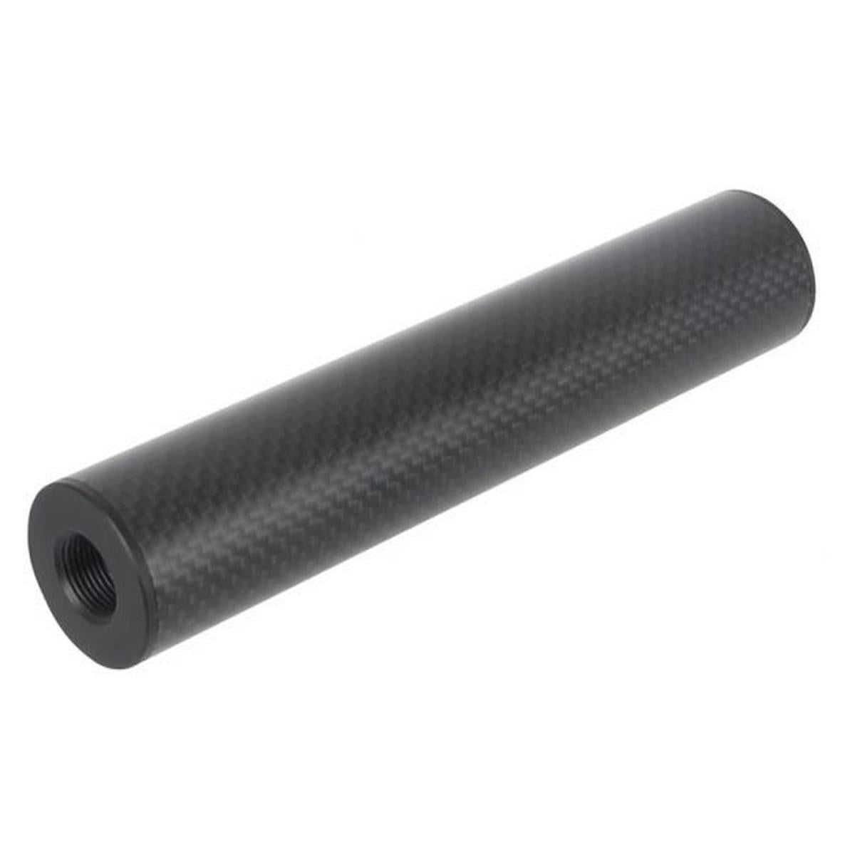 LAYLAX MODE-2 カーボンファイバー製FATサイレンサー (逆ネジ14MM、L:150MM)-AIRSOFT GOGO エアガン・サバゲー用品通販