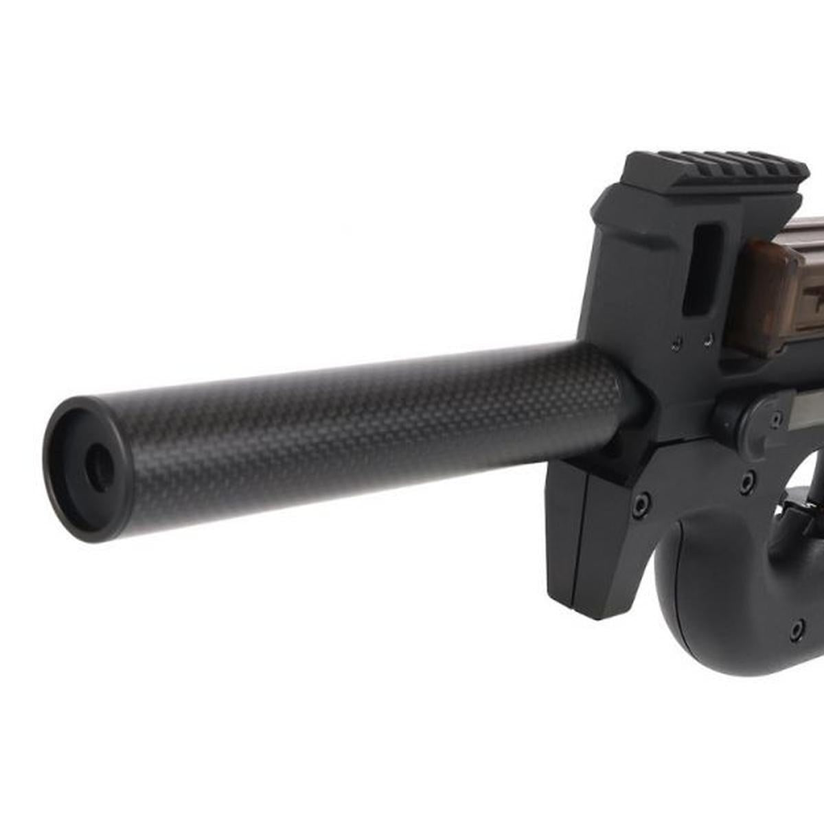 LAYLAX MODE-2 カーボンファイバー製FATサイレンサー (逆ネジ14MM、L:150MM)-AIRSOFT GOGO エアガン・サバゲー用品通販