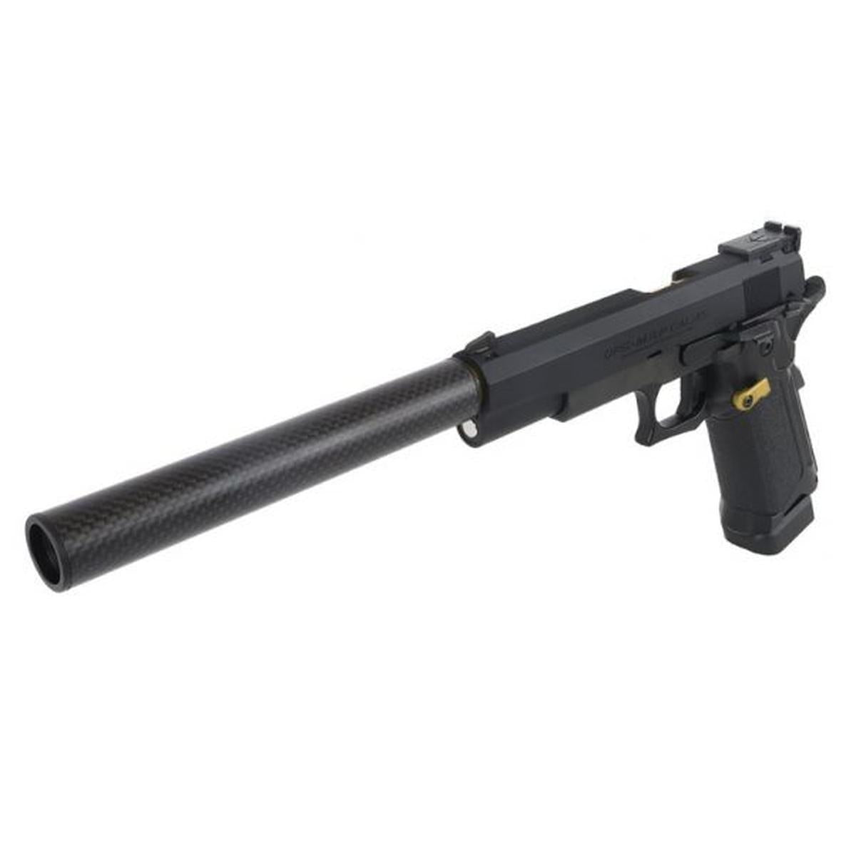LAYLAX MODE-2 カーボンスリムサイレンサー (反時計回り14MM、L:150MM)-AIRSOFT GOGO エアガン・サバゲー用品通販