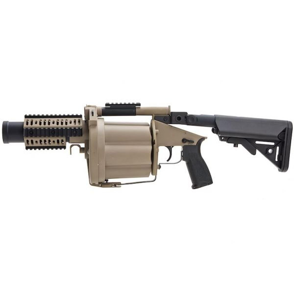 LDT MGL グレネードランチャー、格納式ストック付き - DE-AIRSOFT GOGO エアガン・サバゲー用品通販