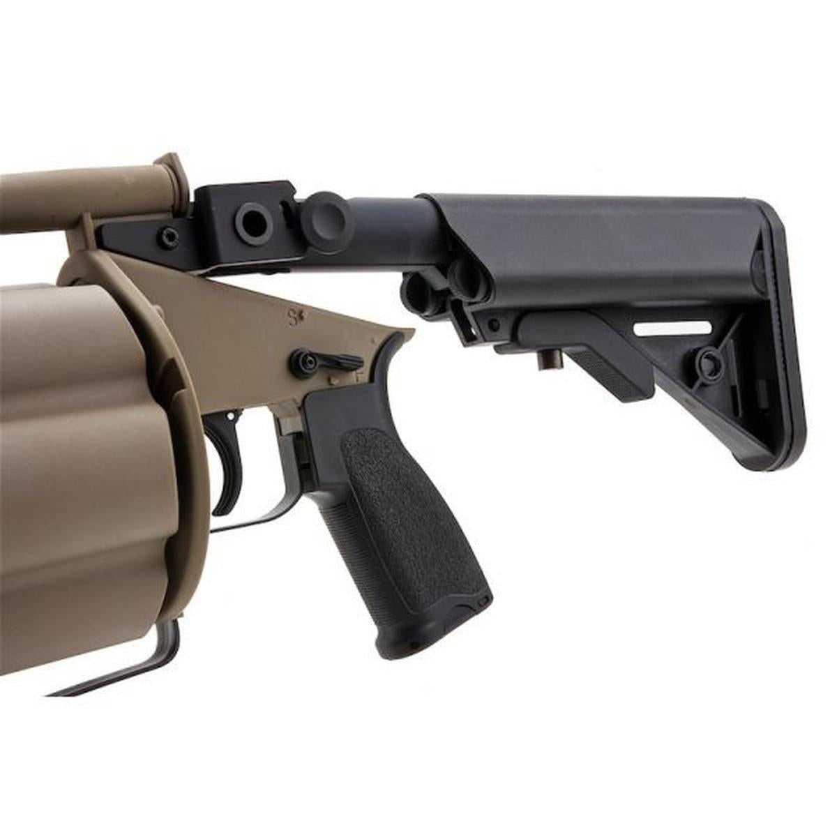 LDT MGL グレネードランチャー、格納式ストック付き - DE-AIRSOFT GOGO エアガン・サバゲー用品通販