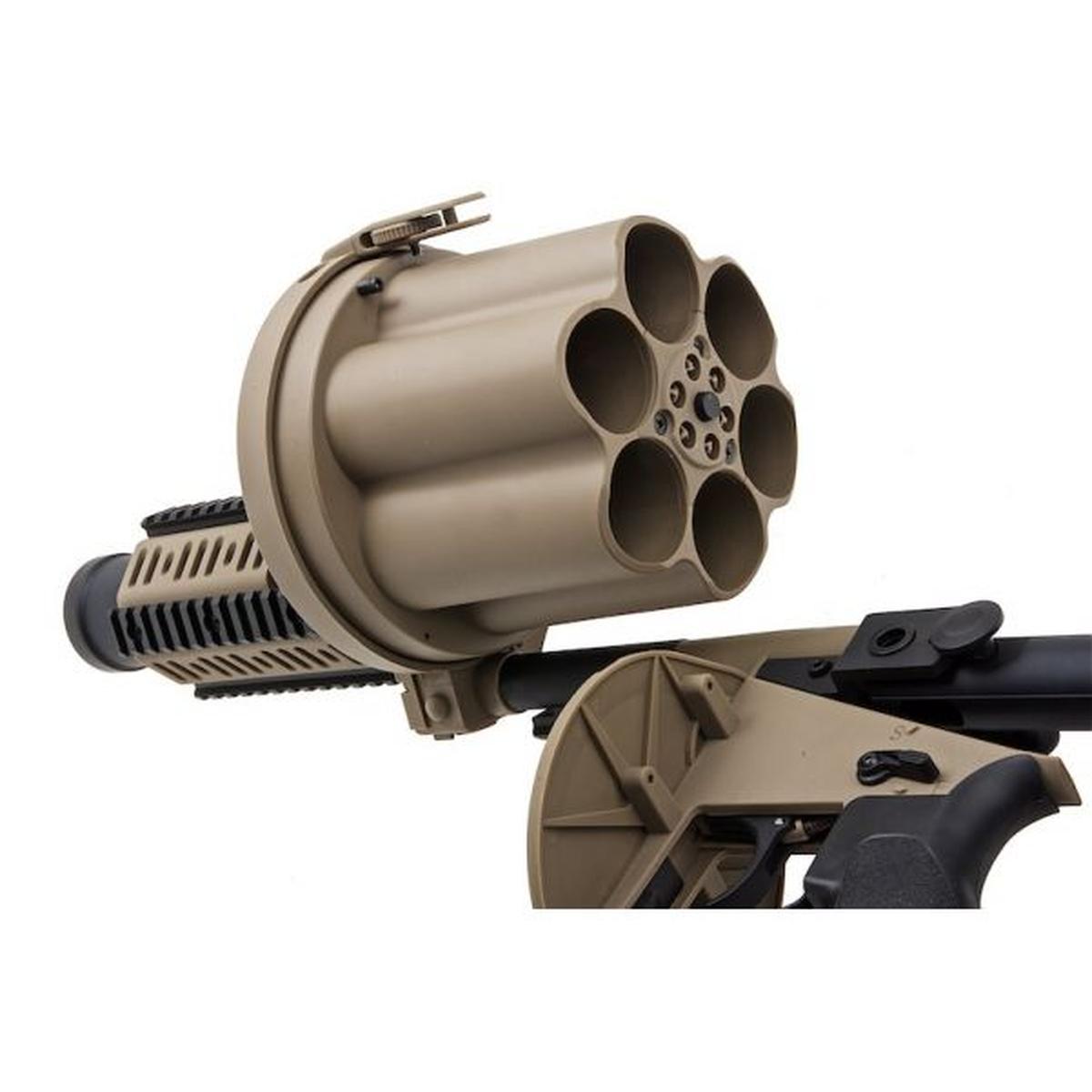 LDT MGL グレネードランチャー、格納式ストック付き - DE-AIRSOFT GOGO エアガン・サバゲー用品通販