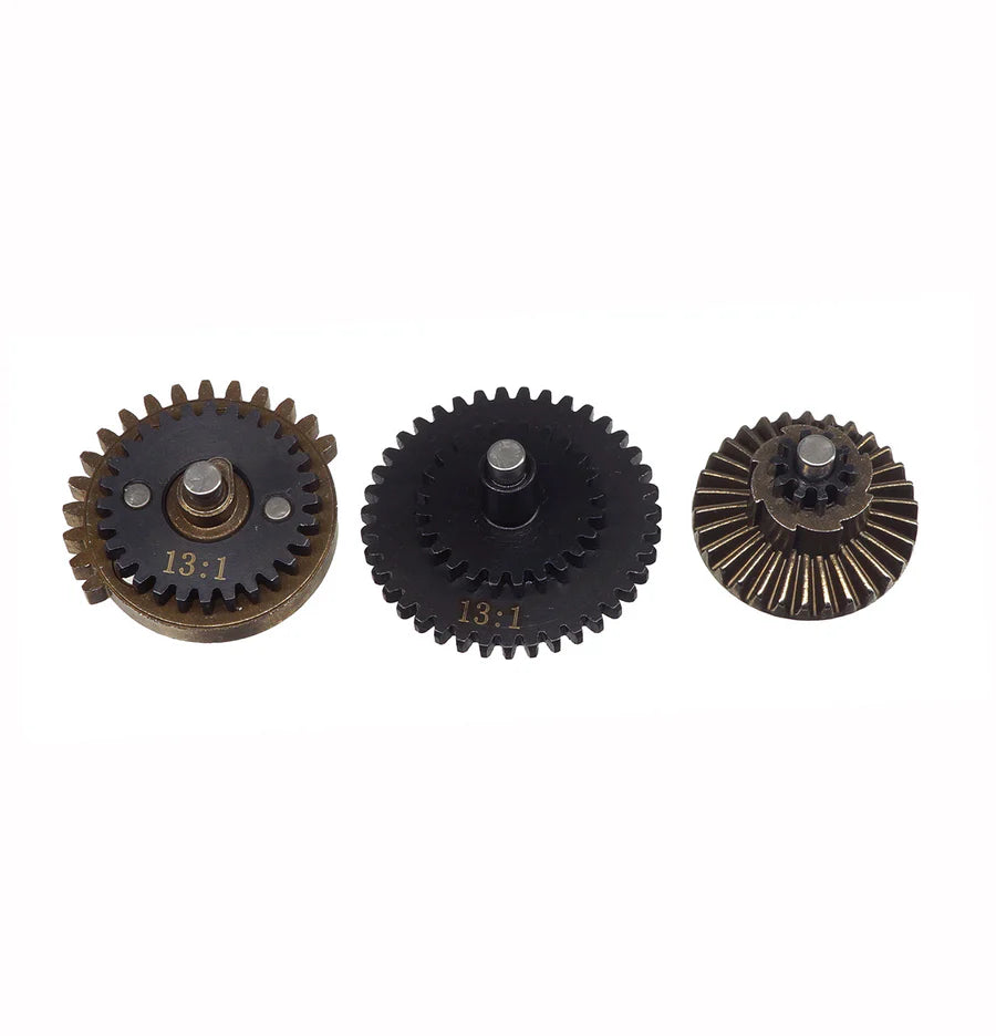 Leopard 4mm Axis 13:1 スチールギアセット（AEGエアソフト用）（131-4） - ブラック-AIRSOFT GOGO エアガン・サバゲー用品通販