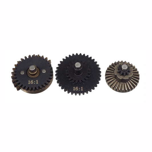 Leopard 4mm Axis 16:1 スチールギアセット（AEGエアソフト用）（161-4） - ブラック-AIRSOFT GOGO エアガン・サバゲー用品通販