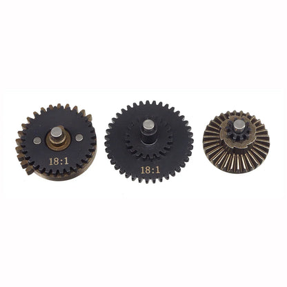 Leopard 4mm Axis 18:1 スチールギアセット（AEGエアソフト用）（181-4） - ブラック-AIRSOFT GOGO エアガン・サバゲー用品通販