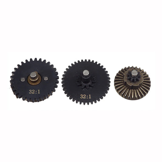 Leopard 4mm Axis 32:1 スチールギアセット（電動ガン用）（321-4） - ブラック-AIRSOFT GOGO エアガン・サバゲー用品通販