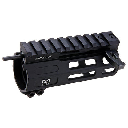 MAPLE LEAF 「フロントチャージ」M-LOK ハンドガード WE / VFC / GHK M4 GBBR 用 (CNC、4 インチ、ブラック)-AIRSOFT GOGO エアガン・サバゲー用品通販
