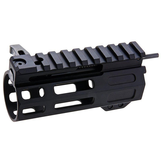 MAPLE LEAF 「フロントチャージ」M-LOK ハンドガード WE / VFC / GHK M4 GBBR 用 (CNC、4 インチ、ブラック)-AIRSOFT GOGO エアガン・サバゲー用品通販