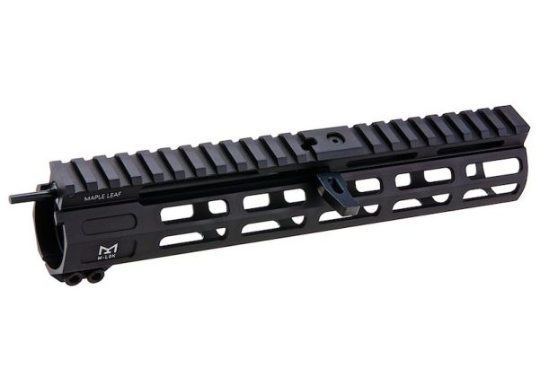 Maple Leaf製「フロントチャージング」M-Lokハンドガード（WE / VFC / GHK M4 GBBR用）（CNC加工、9.5インチ、ブラック）-AIRSOFT GOGO エアガン・サバゲー用品通販