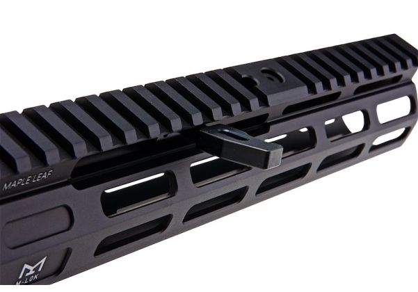 Maple Leaf製「フロントチャージング」M-Lokハンドガード（WE / VFC / GHK M4 GBBR用）（CNC加工、9.5インチ、ブラック）-AIRSOFT GOGO エアガン・サバゲー用品通販