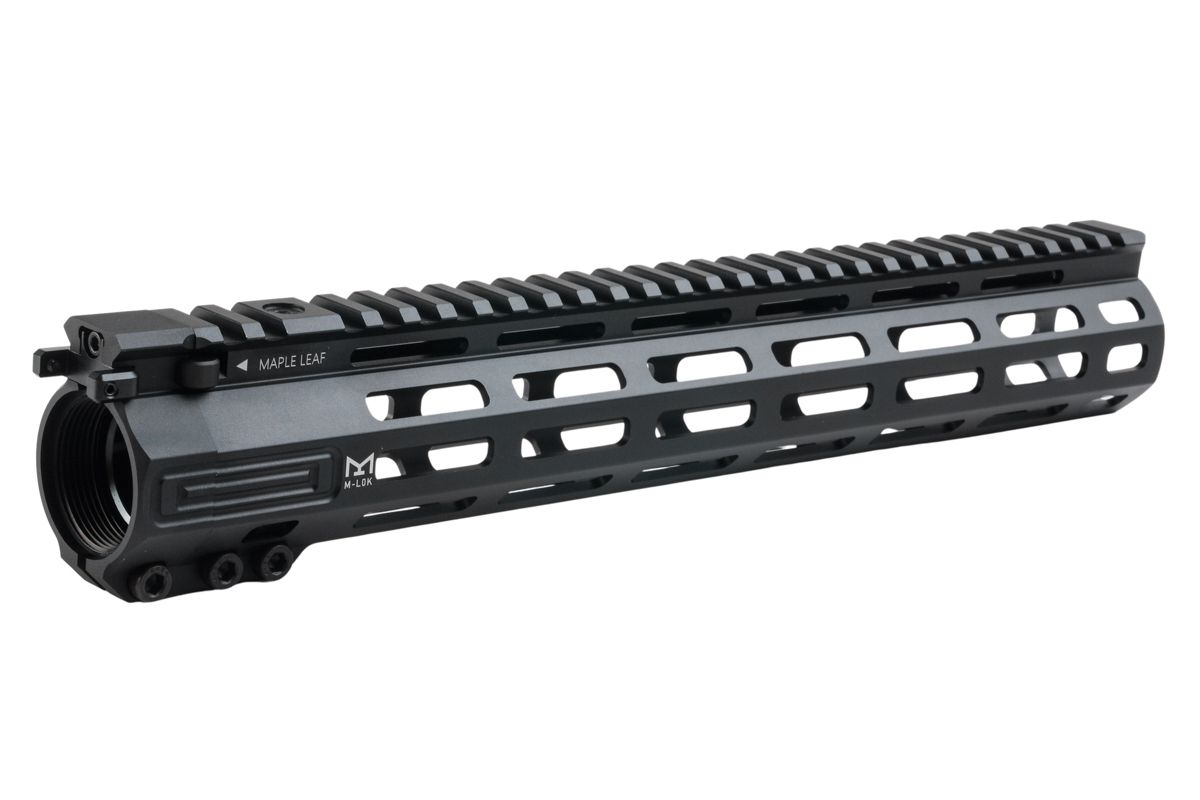 Maple Leaf製「TakeDown」M-Lokハンドガード（WE / VFC / GHK M4 GBBR用）（CNC加工、12.5インチ、ブラック）-AIRSOFT GOGO エアガン・サバゲー用品通販