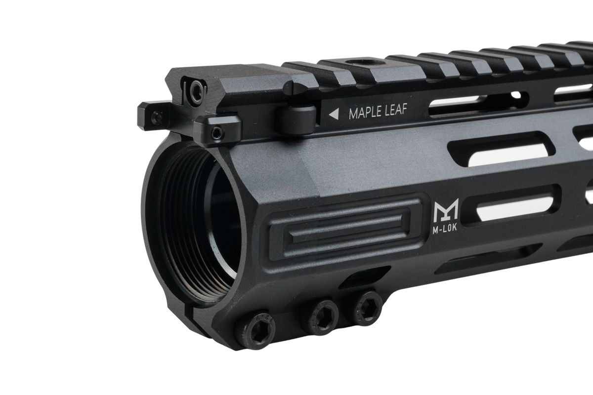 Maple Leaf製「TakeDown」M-Lokハンドガード（WE / VFC / GHK M4 GBBR用）（CNC加工、12.5インチ、ブラック）-AIRSOFT GOGO エアガン・サバゲー用品通販