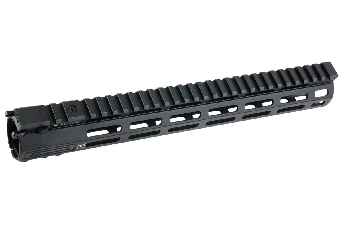 Maple Leaf製「TakeDown」M-Lokハンドガード（WE / VFC / GHK M4 GBBR用）（CNC加工、12.5インチ、ブラック）-AIRSOFT GOGO エアガン・サバゲー用品通販