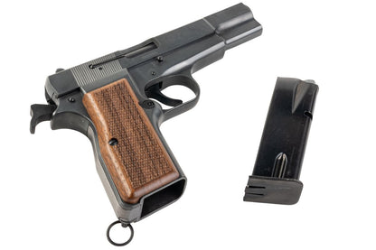 MARUSHIN 製ブローニング ハイパワー コマーシャルモデル銃 - 優れた重量感、木製グリップ付き-AIRSOFT GOGO エアガン・サバゲー用品通販