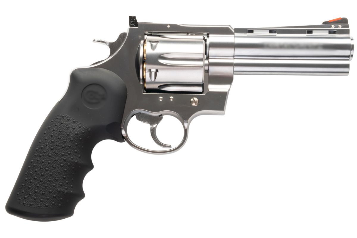 MARUSHIN アナコンダ 44 マグナム リボルバー (4 インチ) - 銀(ぎん)、HOUGE グリップ付き-AIRSOFT GOGO エアガン・サバゲー用品通販
