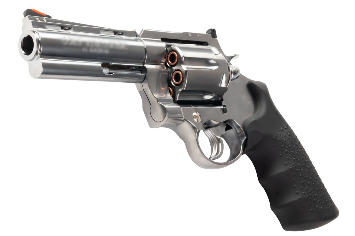 MARUSHIN アナコンダ 44 マグナム リボルバー (4 インチ) - 銀(ぎん)、HOUGE グリップ付き-AIRSOFT GOGO エアガン・サバゲー用品通販