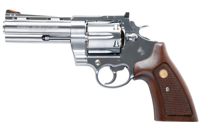 MARUSHIN アナコンダ 44 マグナム リボルバー (4 インチ) - 銀(ぎん) ウッドグリップ付き-AIRSOFT GOGO エアガン・サバゲー用品通販